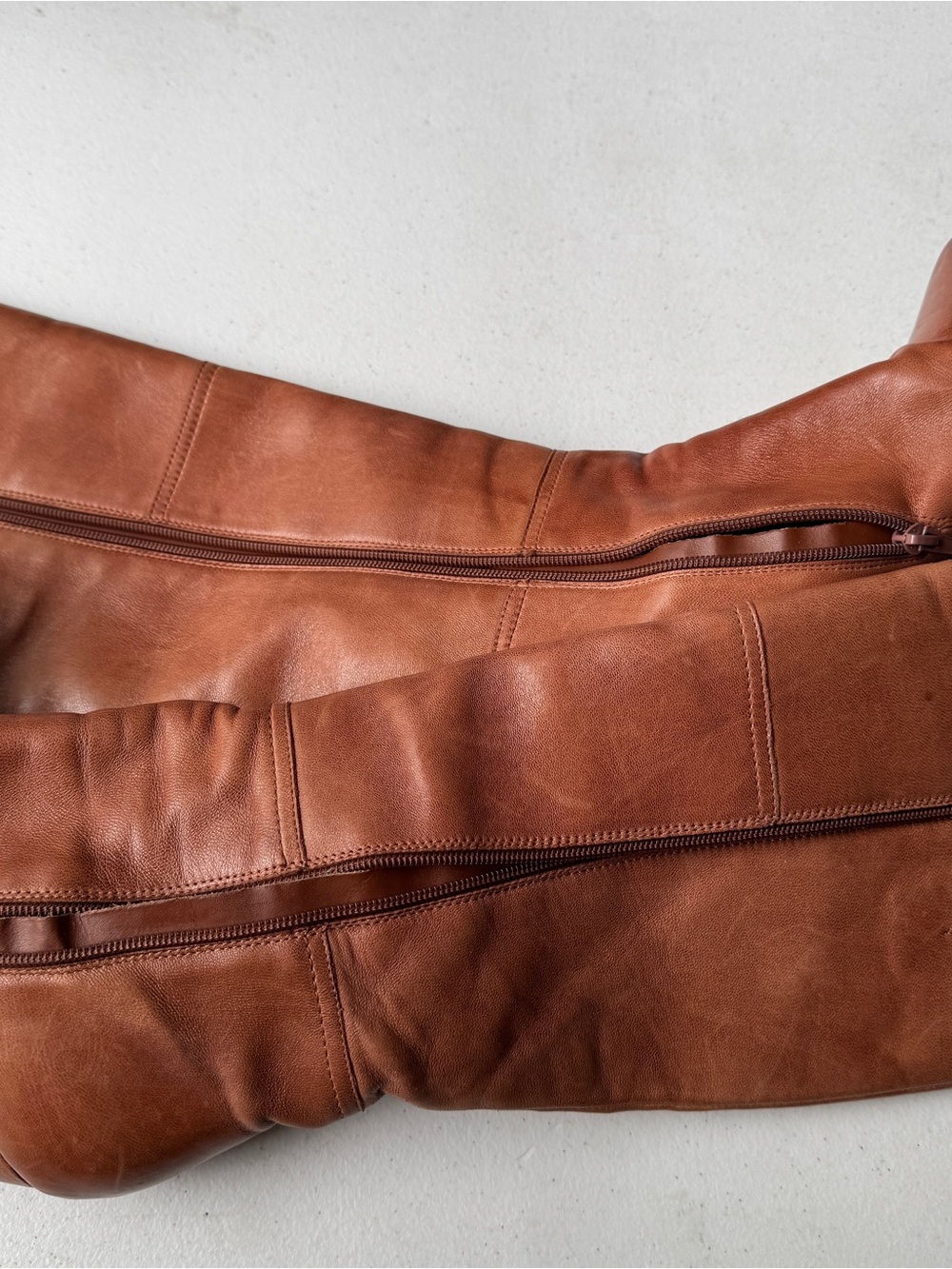 MIZ MOOZ FLYNN KNEE HIGH BROWN LEATHER BOOTS WOMENS SIZE 7.5 SIDE ZIP HEELED - Picture 9 of 13